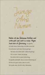 Steve Tasane: Junge ohne Namen